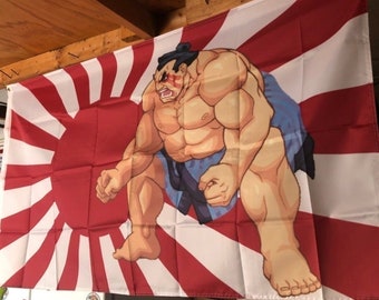 Street Fighter II Turbo 5ft E Honda Flag