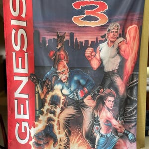 Streets of Rage 3 5ft Flag Sega Genesis 1994 Banner Poster