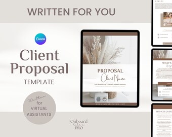 Client Proposal Template Virtual Assistant Upwork Proposal Template Onboarding Plan Small Business Client Welcome Pack