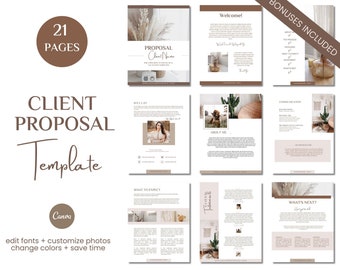 Client Proposal Template for Virtual Assistant Proposal Template Onboarding Process Small Business Forms Client Welcome Pack Small Business