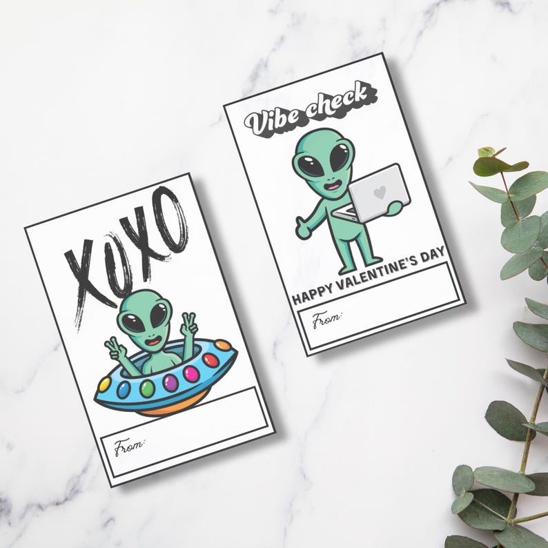 Printable Alien Valentine's Day Cards for Kids & Teens - Boy Approved ...