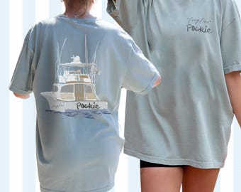 Long Live Pookie Boat Comfort Colors® Tee - JJ Fishing T-Shirt, Gift for Outdoor, Fishing, and Boat owner  obx style tee