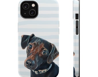 Custom MagSafe Pet Portrait case, personalized dog phone case, dog phone case, phone case with pet, MagSafe Tough Cases, Custom Phone case
