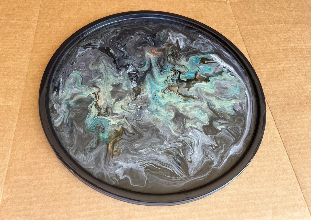 Custom Wood Resin Tray Art Centerpiece Handmade Housewarming Etsy