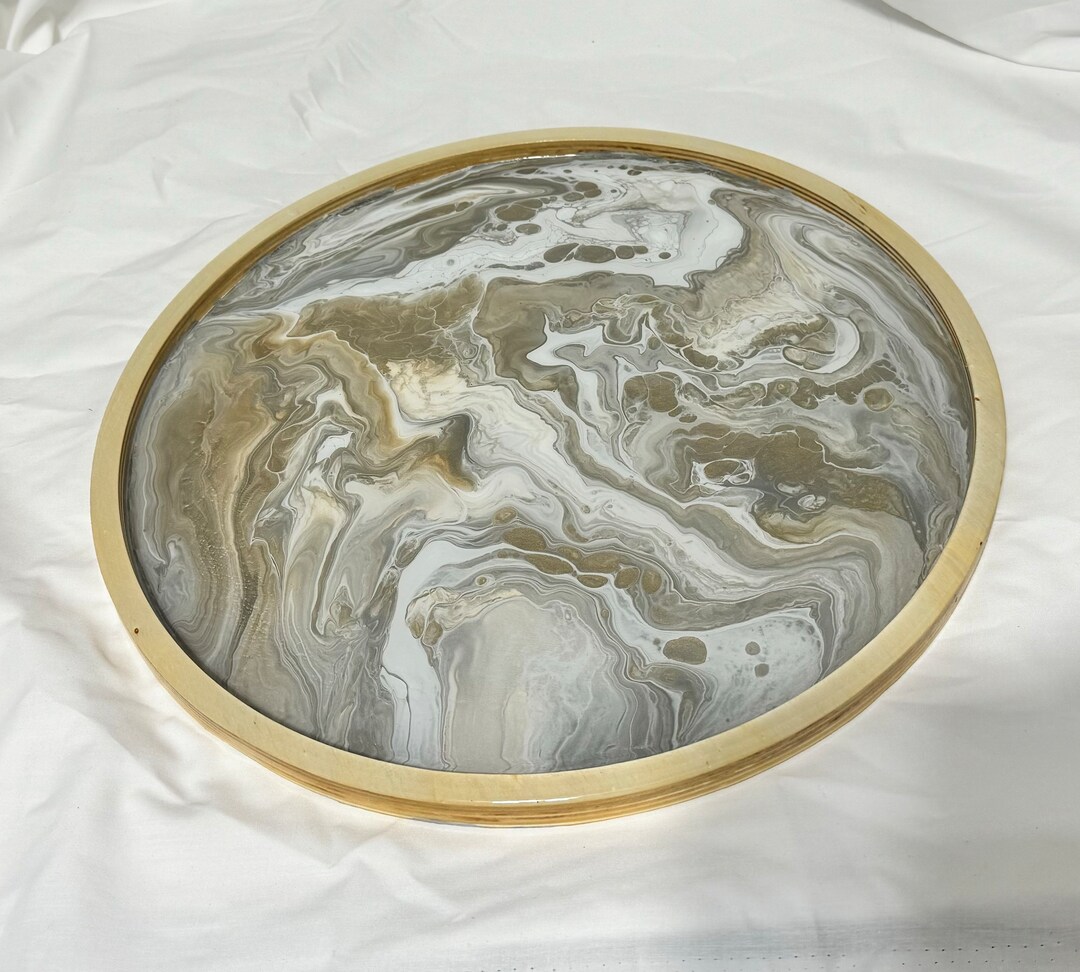 Custom Wood Resin Tray Art Centerpiece Handmade Housewarming Etsy