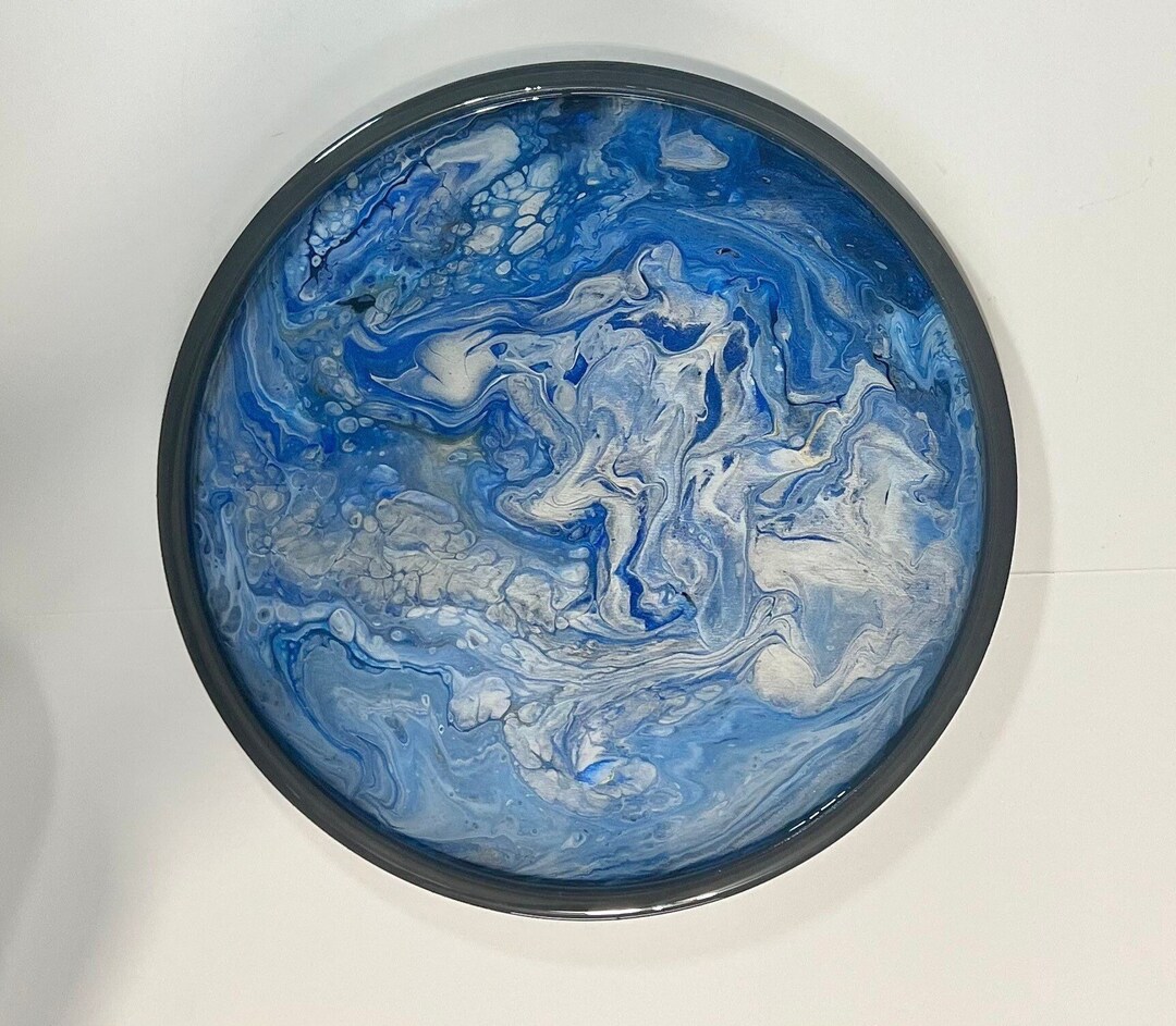 Custom Wood Resin Tray Art Centerpiece Handmade Housewarming Etsy