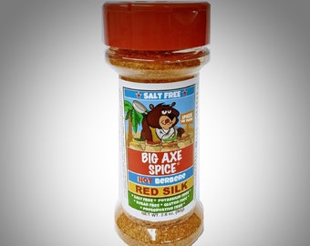 No Salt Red Silk™ Hot Berbere Big Axe Spice® Salt Free Seasonings Bottle