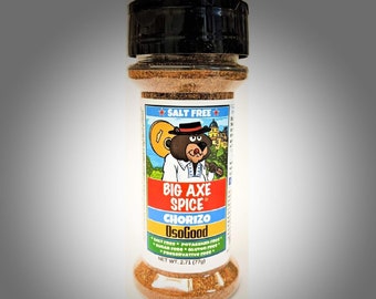 No Salt OsoGood™ Chorizo Big Axe Spice® Salt Free Seasonings Bottle