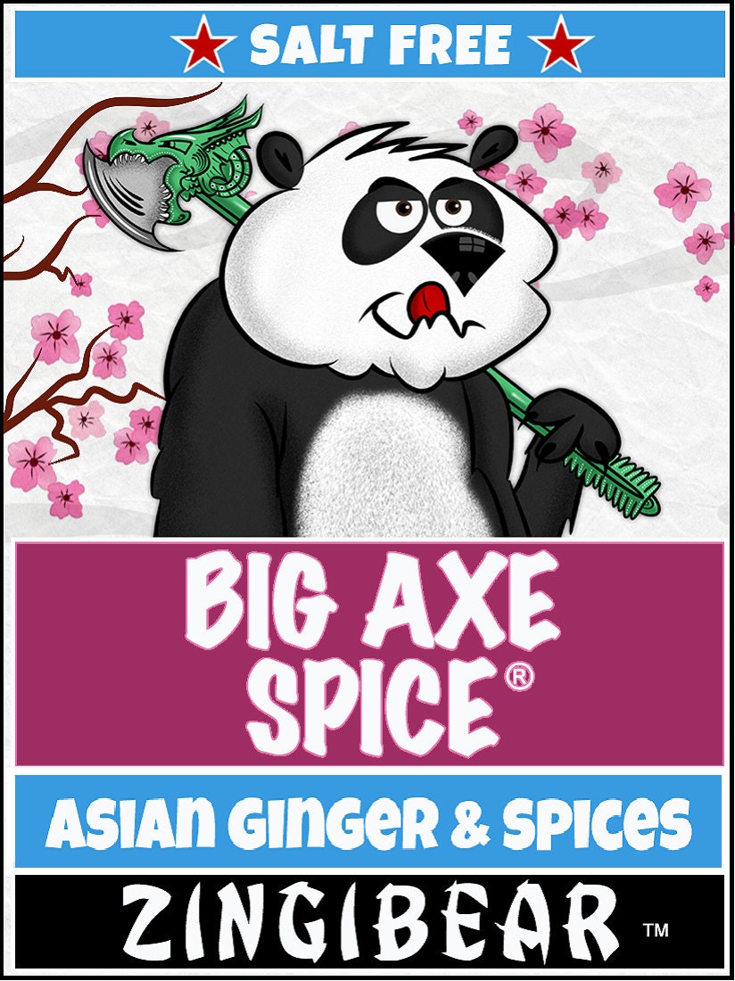 No Salt Zingibear™ Asian Blend Big Axe Spice® Salt Free Seasonings
