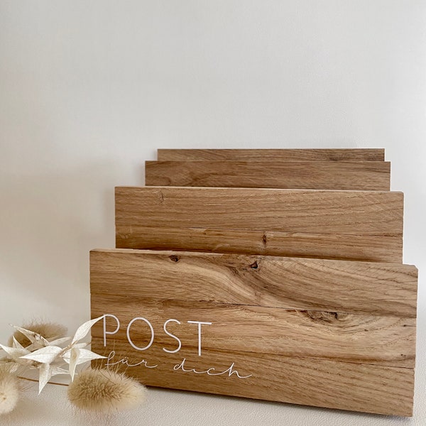 WOOD - Organizer for mail, paper or tablet - personalisable