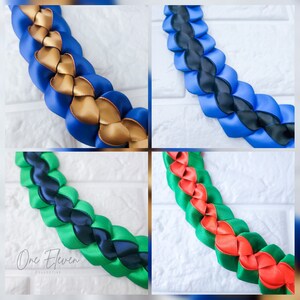 Satin Braided Lei, Ribbon Lei, Floral Lei, Graduation Lei, Grad Lei ...