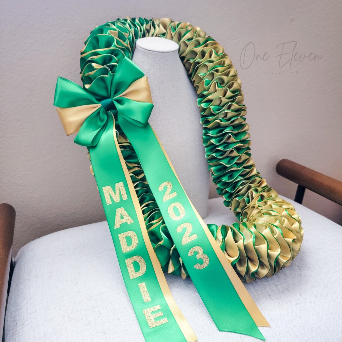 Doublesided Plumeria Lei Satin Ribbon Lei Floral Lei Etsy