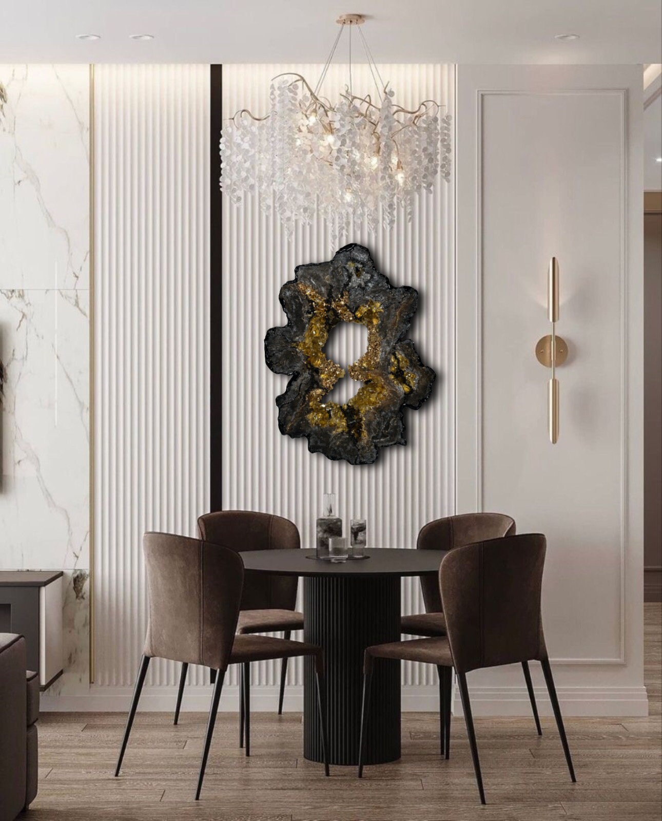 Jolene 24'x19' Luxury 3D Wall Art,sculptural Painting,resin Art,3d