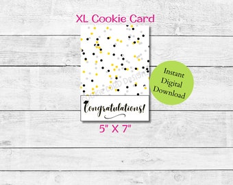 Graduation Cookie Card: Congratulations Treat Card (5x7) (Digital Download)