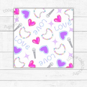 Zestaw pudełek LOVE ERA Box Backer Bundle - 4" 4,5" i 5" Przezroczyste/Kraftowe karty do pakowania ciasteczek, cukierków, czekoladek - Serca Kwadratowe drukowane pudełka Backer