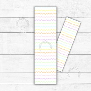 Long Box Backer 3&quot; X 10.5&quot; - Cookie Box Backer Printable Packaging - Chevron Stripe Birthday, Easter, Mother&#39;s Day, Baby, Bridal, Icecream