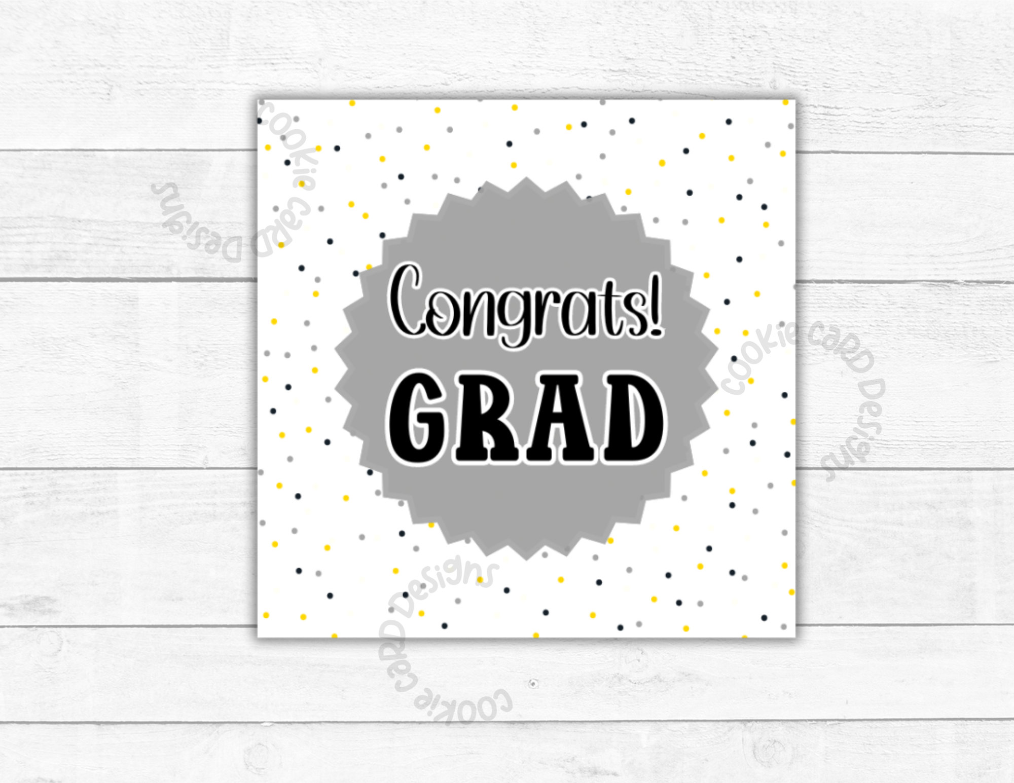 Congrats Grad Gift Tags: Printable Square Graduation Tags (PDF) - Etsy ...