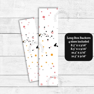 Long Cookie Box Backer Bundle  - Packaging Insert For Long Boxes & Cello Sleeves - 4 Sizes -  Mini Cookies/Treats Favor/Gifts