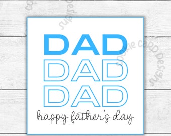 Dad Gift Tags - Happy Father's Day Gift Tags - 2" &  2.5" - Square Tags - Instant Download