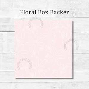 Supports de boîte à biscuits - Bundle - Téléchargement imprimable - Anniversaire de bébé-Douche-Faveur de mariage-Carte florale rose - Emballage pour boîtes transparentes et plus encore !
