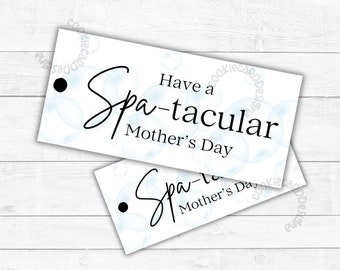 Etiquetas de regalo del Día de la Madre - Etiquetas de regalo imprimibles SKINNY 1.5" X 3.25" - Etiqueta de regalo del día del spa