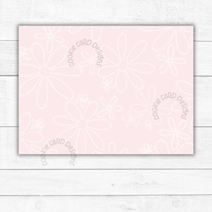 Caja de cartón - Empaque imprimible con margaritas florales rosas y blancas - Tarjetas de cartón para empaquetar galletas, dulces y manualidades - (18,3 x 13,3 cm)