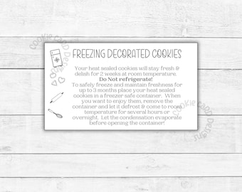 Cookie Freezing Instruction Card: Small Business Marketing (PDF)