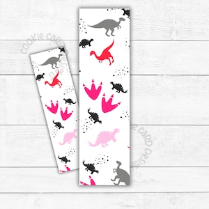 Długie pudełko na ciasteczka 3" X 10,5" - Pudełko na ciasteczka z nadrukiem Dino Valentine, nadruk świąteczny Pasuje do przezroczystych pudełek na ciasteczka i cukierki o długości 10", 8" i 6"