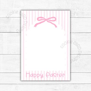 Osterkekskarten - Verpackung - Kokett Pinke Osterkarten 3,5 "x 5" Mini Keks / Süßigkeiten Favor / Geschenkkarten - Frohe Ostern Streifenkarten