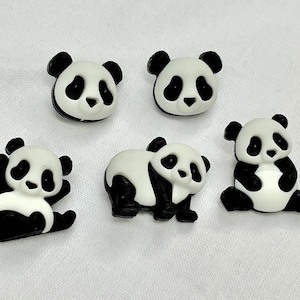 PANDAPIEL: leuke nieuwe aankleedknopen, perfect voor het decoreren van knutselprojecten, scrapbooking, breien, haken, kinderen, kleding