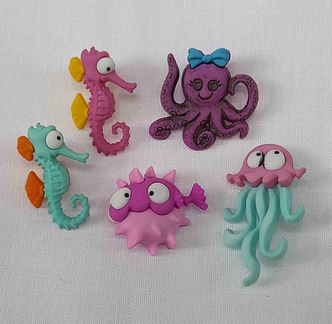 CREATURES of THE SEA - Dress It up Buttons. - Etsy