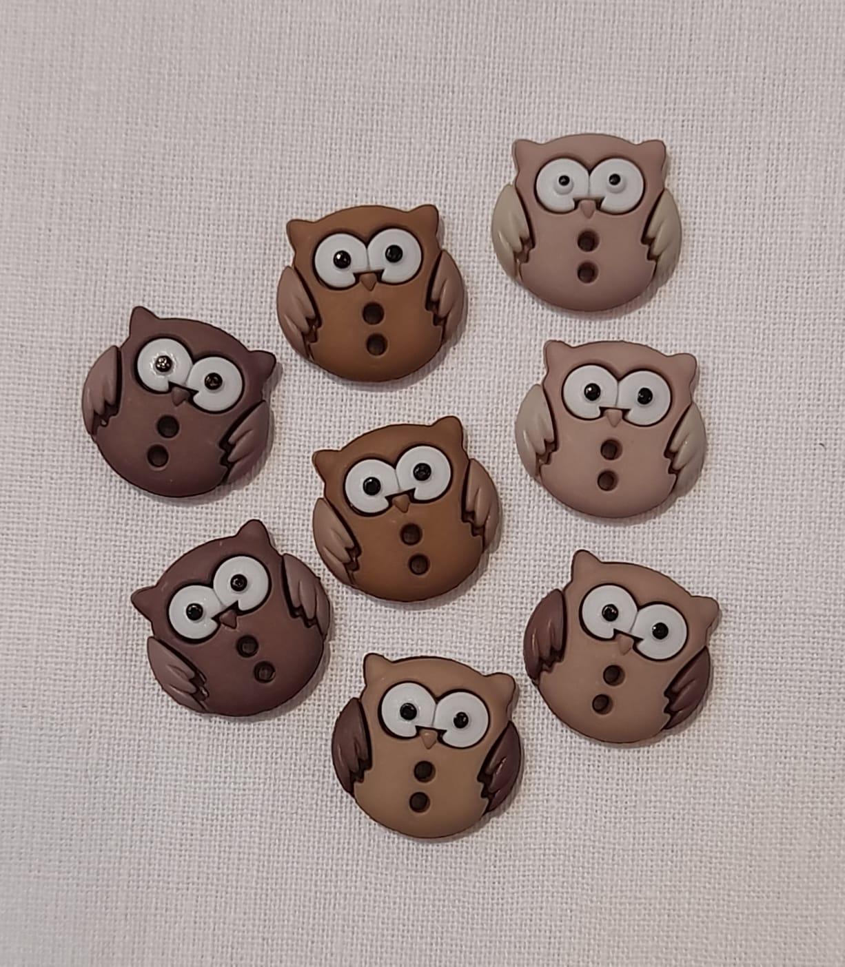 SEW CUTE OWLS - Dress It Up Novelty Owl Buttons perfect for decorating crafting projects, scrapbooki