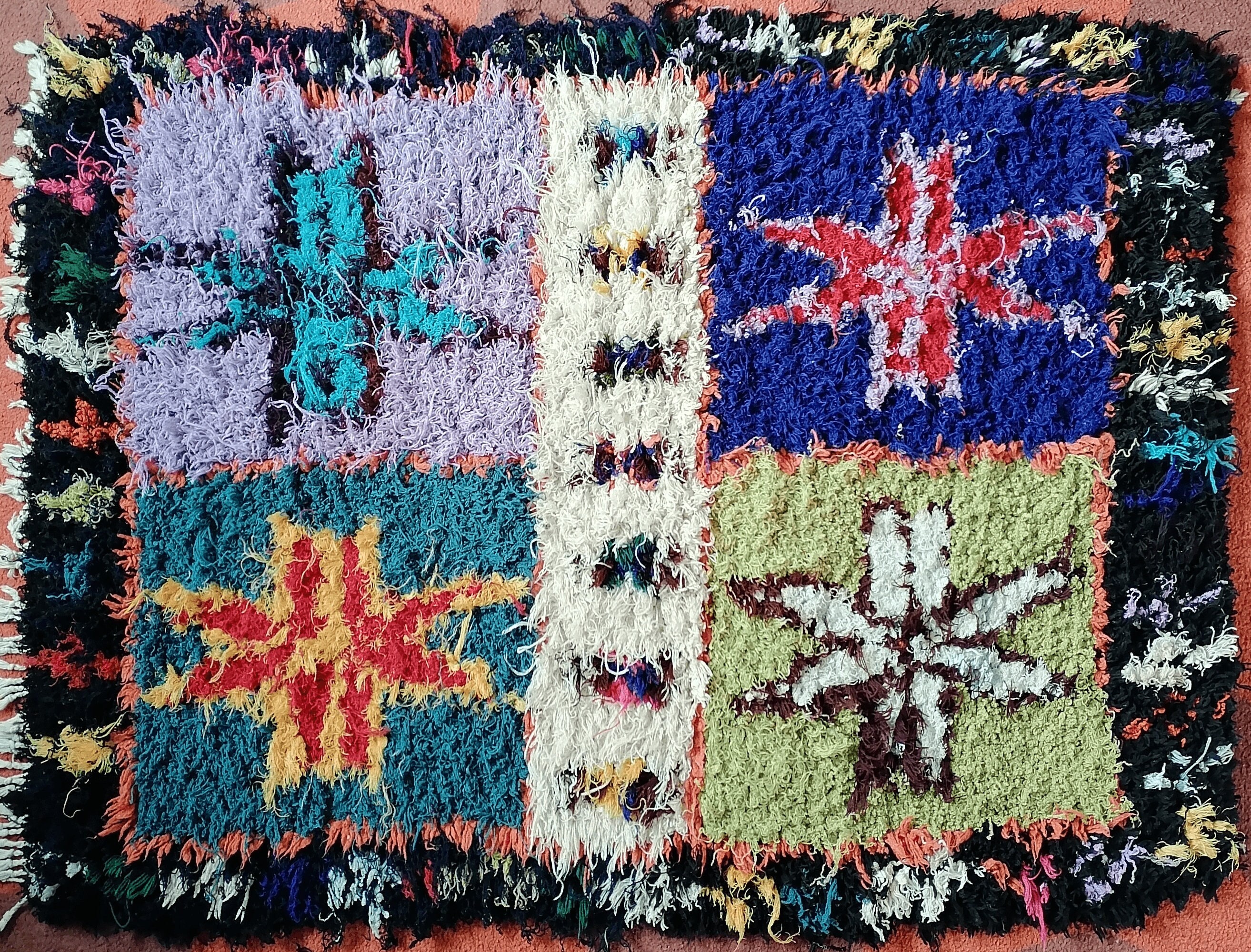 Moroccan Rug, Hand Made Taznakht Rugs, Berber Natural Wool New Woven Moroccan Traditional Carpets