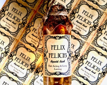 Mini Felix potion labels - DIY mini magic potion bottles - HP themed magic potion labels