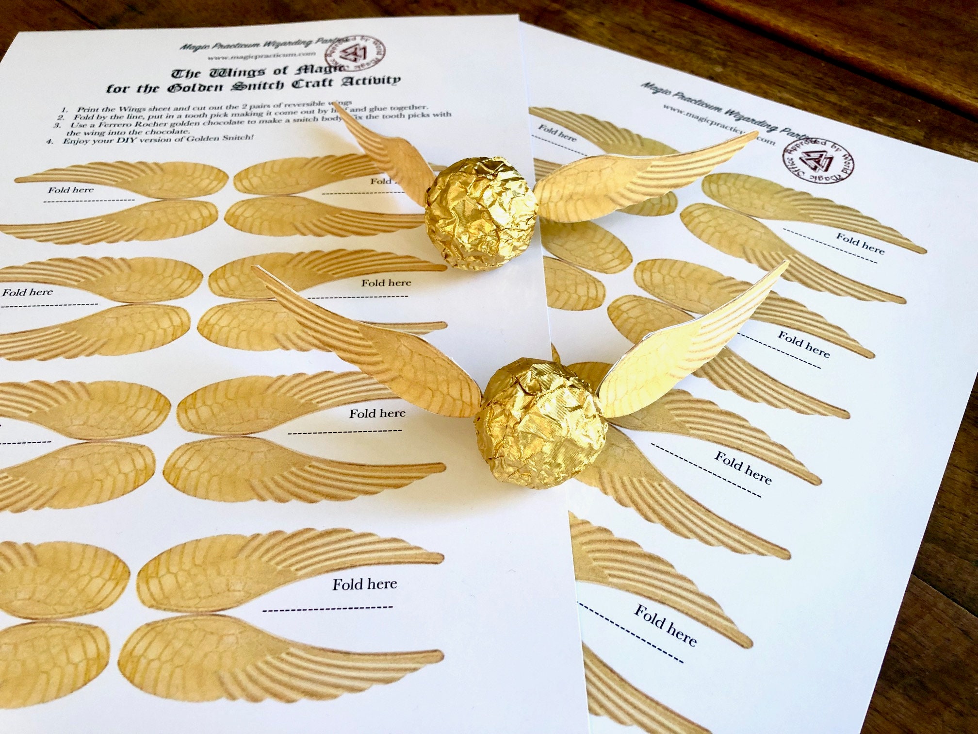Golden Snitch Rocher Wings Cut File Template Png Svg Dxf Ai Files