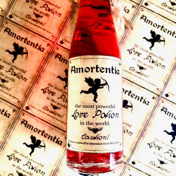 Love potion labels - DIY mini love potion bottles - Valentine's day - cute Saint Valentine present