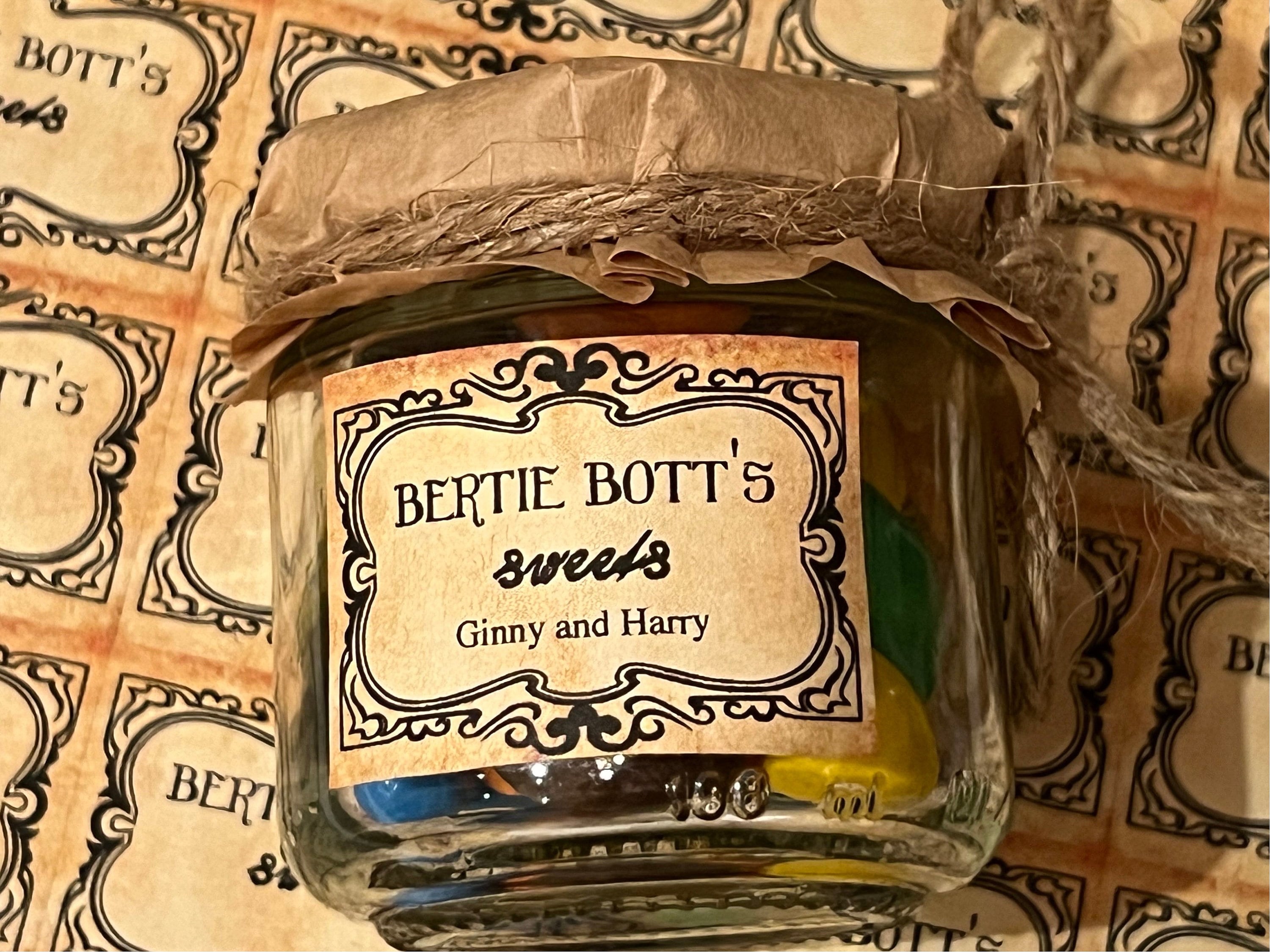 Bertie Botts Every Flavor Beans Label