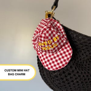 Mini Hat Bag Charms Keychain Bag Charms Holder Ring Luxury Gold Bag Charm Key Holders Purse Charm Women Bag Accessories Gift for Her