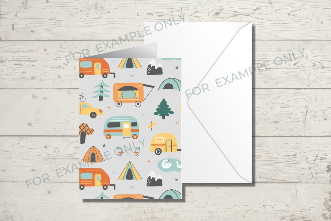 Camping Notecard Set Digital Download Printable - Etsy