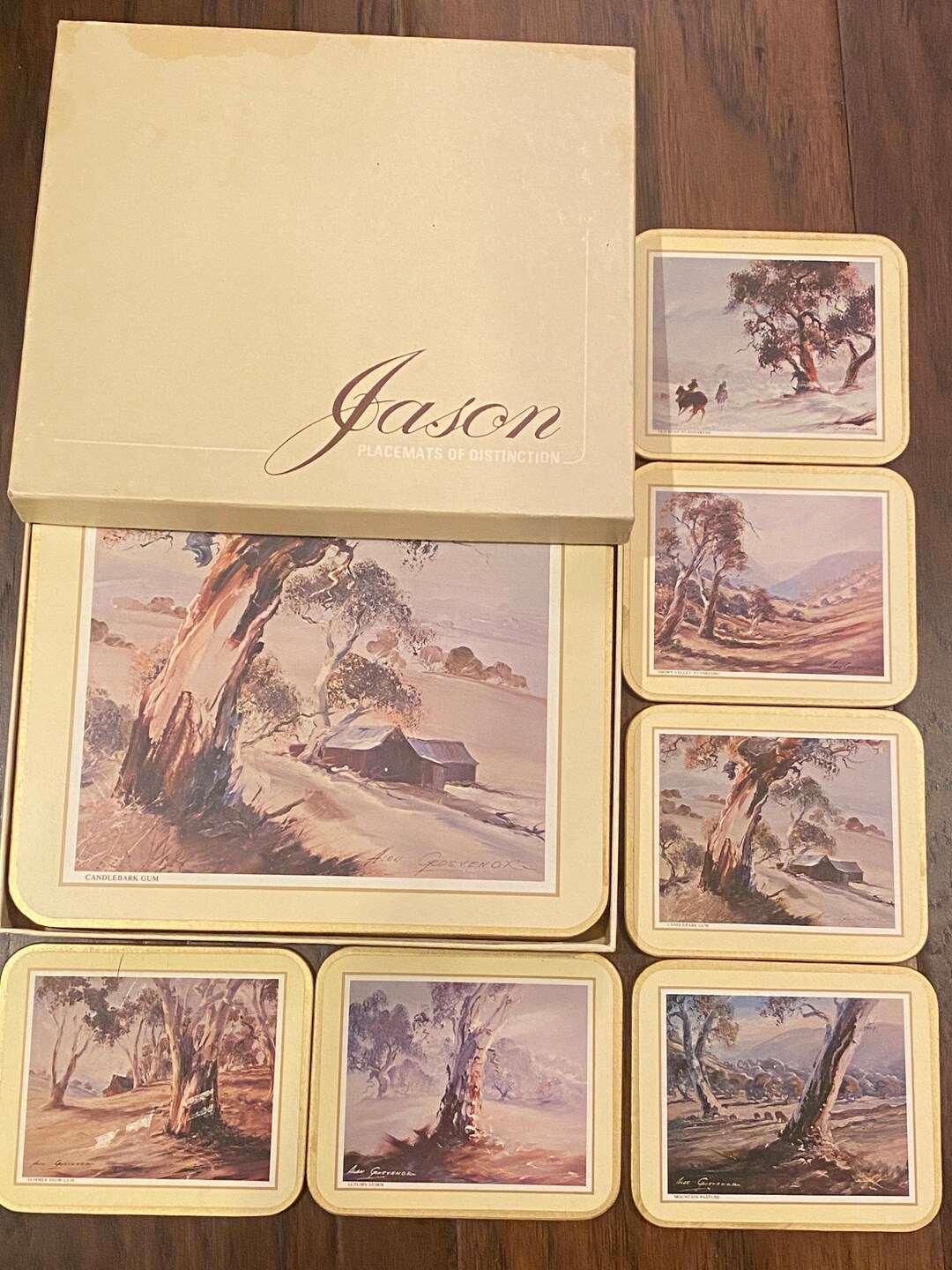 Vintage Jason Cork Placemats/trivets & Coasters Set 6 Each, Alan