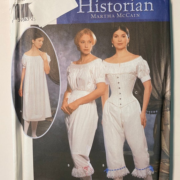Simplicity 9769 Costume Civil War Undergarments Chemise Gown Women’s Sewing Pattern Size 6-12, Uncut