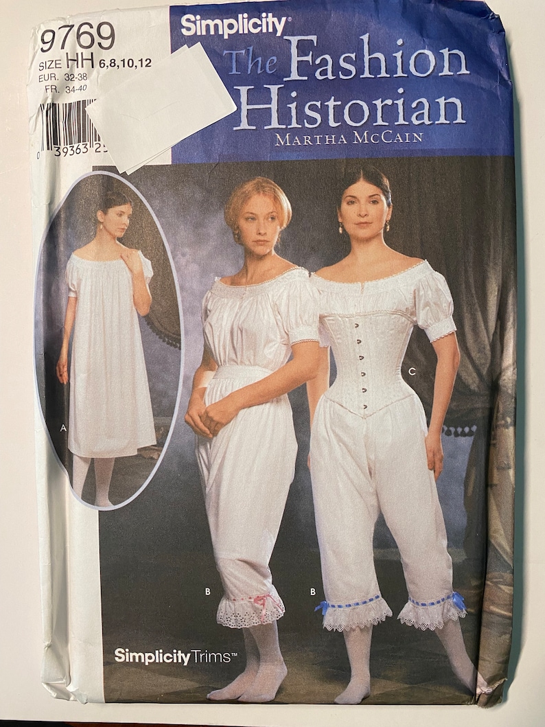 Pattern 9769 Simplicity 9769 Costume Civil War Undergarments Chemise Gown Women’s ...