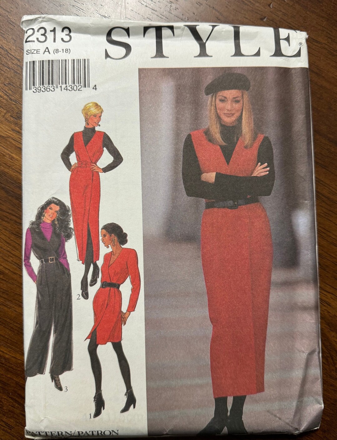Style 2313 Misses Dress, Pinafore and Jumpsuit Sewing Pattern, Size 8 ...