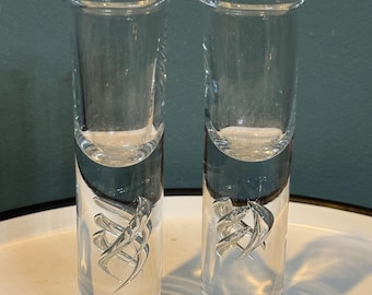 Set of 2 HOLMEGAARD High Life Cordial Aperitif Double Shot Glasses