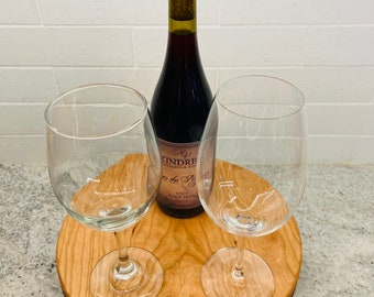 Handmade Cherry Wood Lazy Susan: 12" Rotating Centerpiece