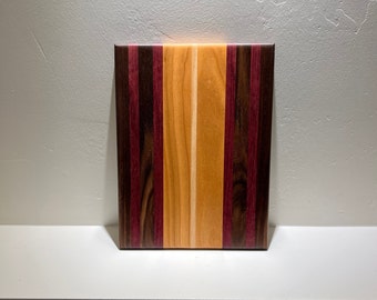 Handmade Cutting Board, Black Walnut, Cherry, Purple Heart, Stunning Functional Art, Free Shipping