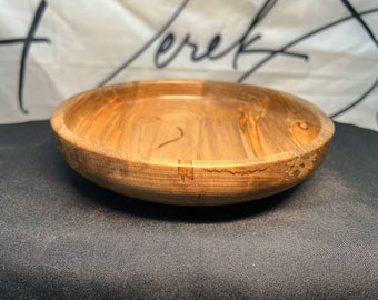 Hand Turned Wood Platter, Ambrosia Maple, Artisan, Unique, One Of A Kind, Perfect Gift, Centerpiece, Free Shipping