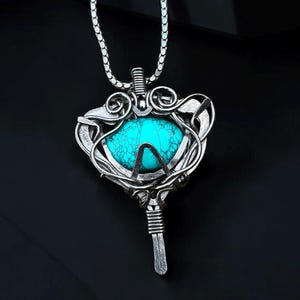 Turquoise  pendent/Jewelry best gift pendent Minimalist jewelry gift for woman Handmade copper necklace with black finish
