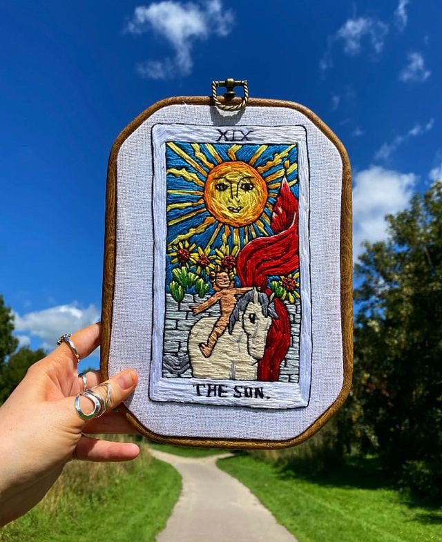 The Sun Tarot Blank Greetings Card 