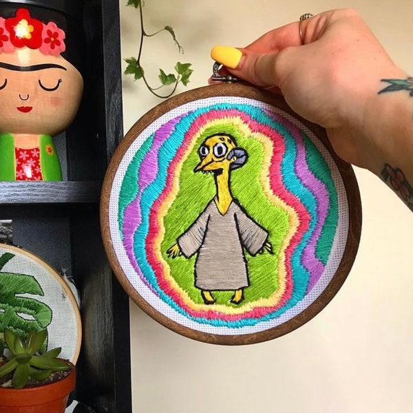 Monty Burns psychedelic Simpsons embroidery!